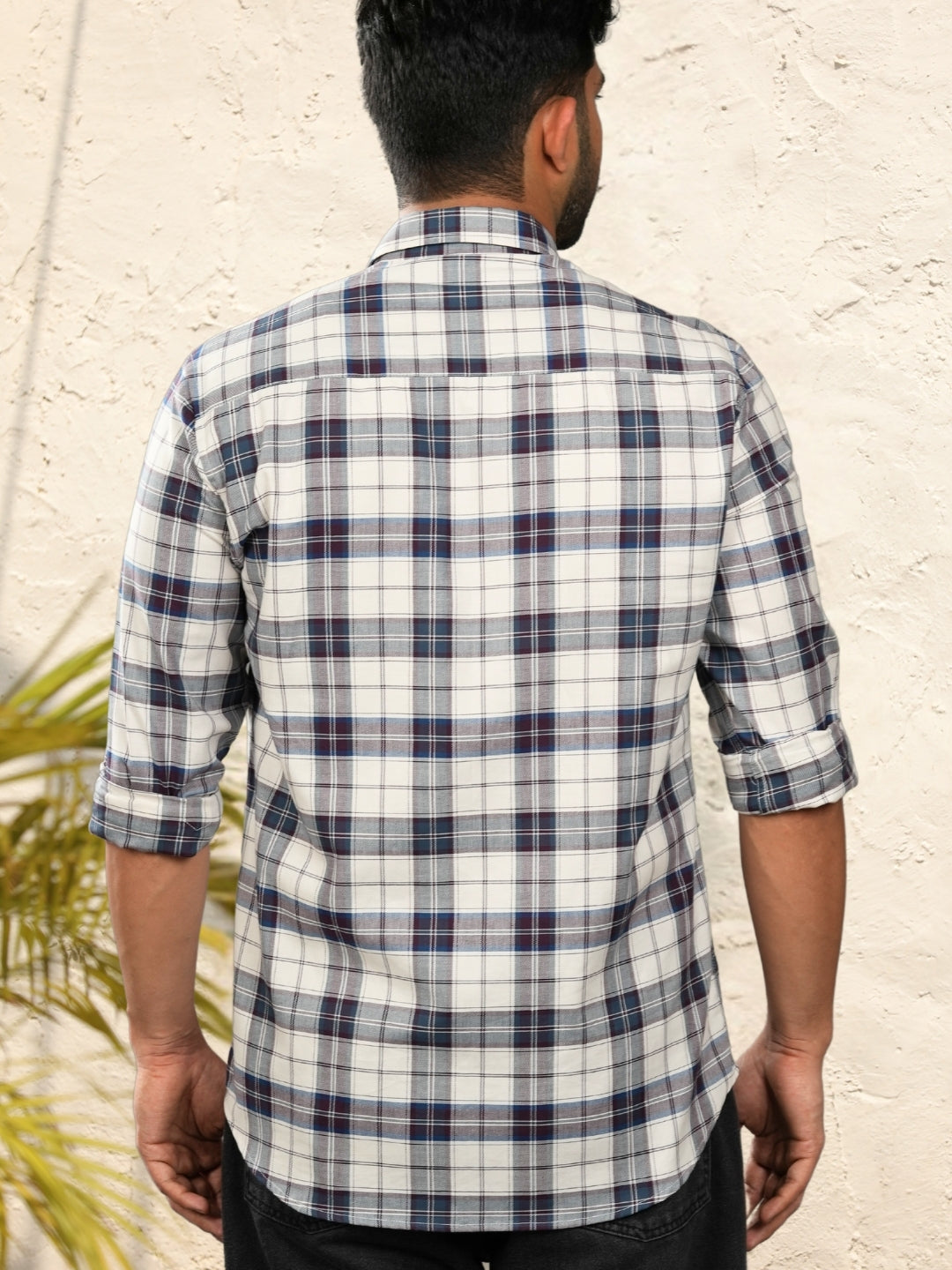 Wine checks shirt