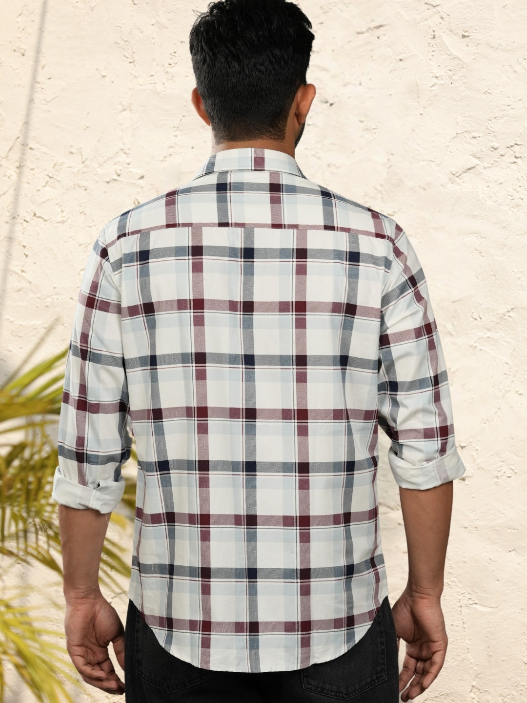 Red & Blue Checks Cotton Shirt