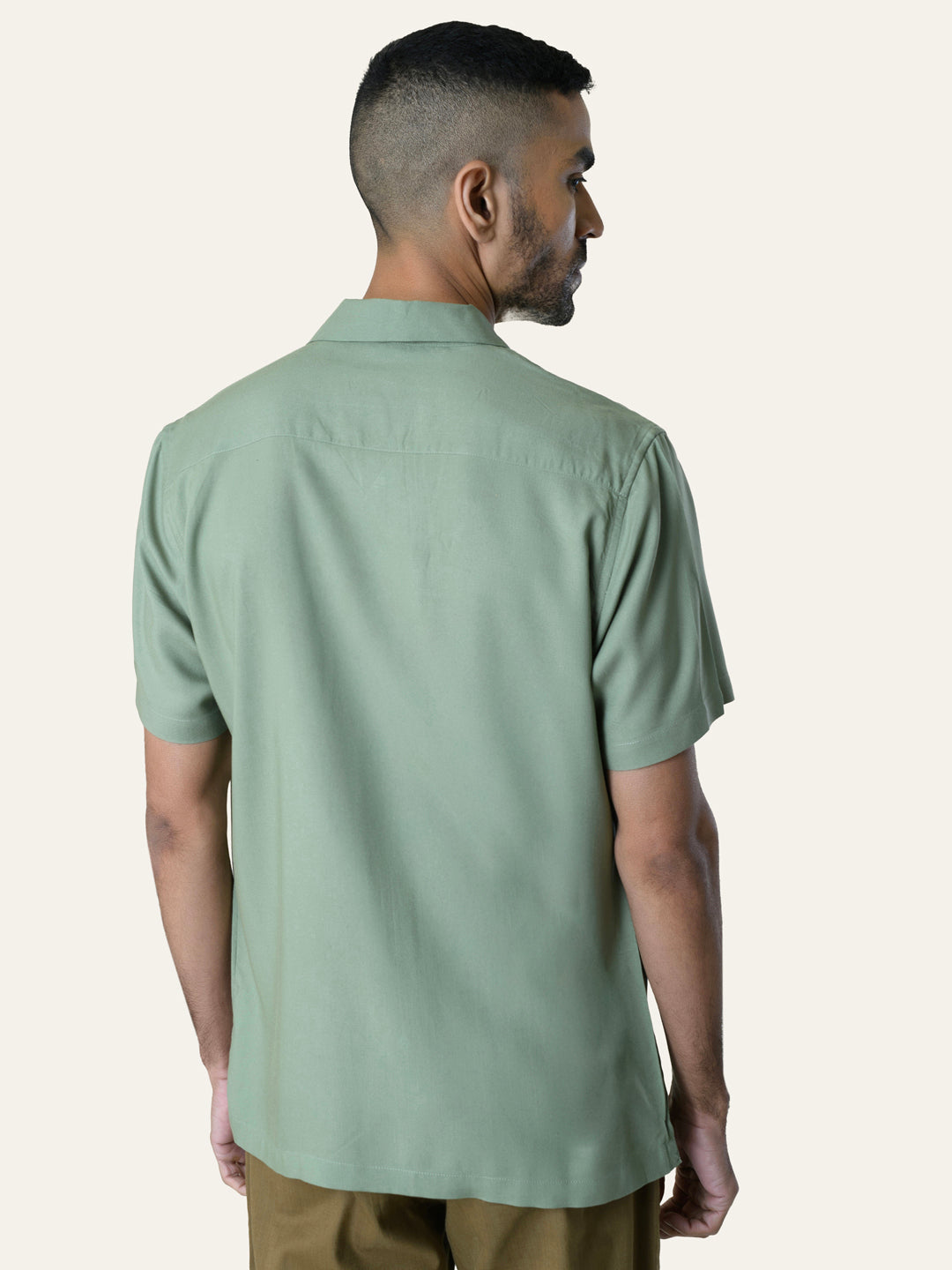 Pista Green Embroidery Rayon Shirt
