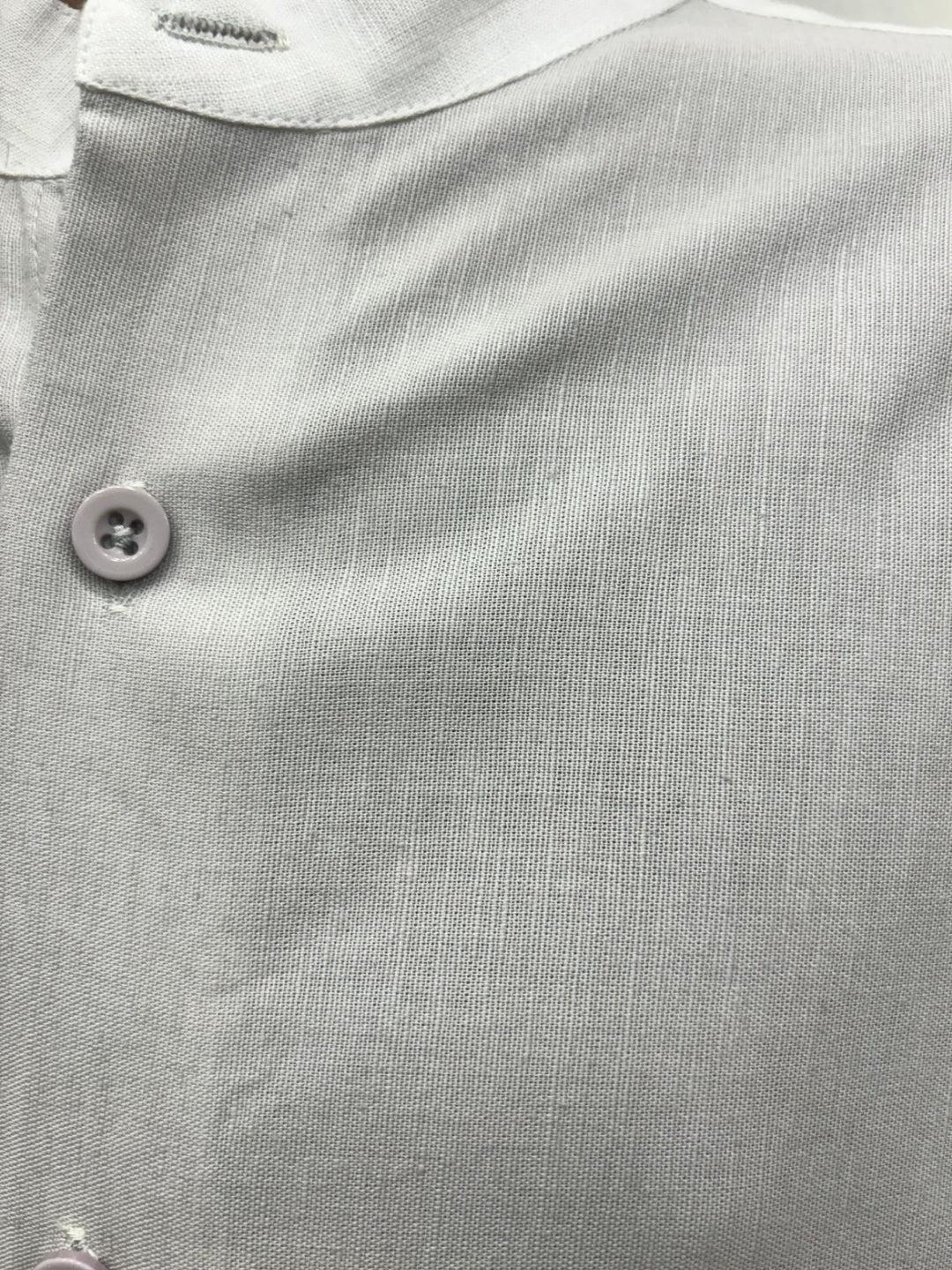 Gray & White Linen Cotton Shirt