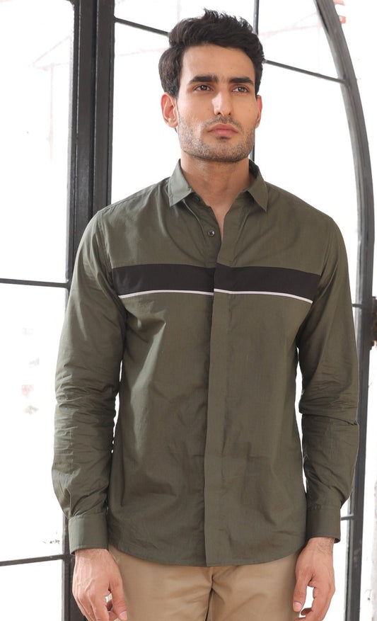 Cedar Green Cut & Sew Cotton Shirt