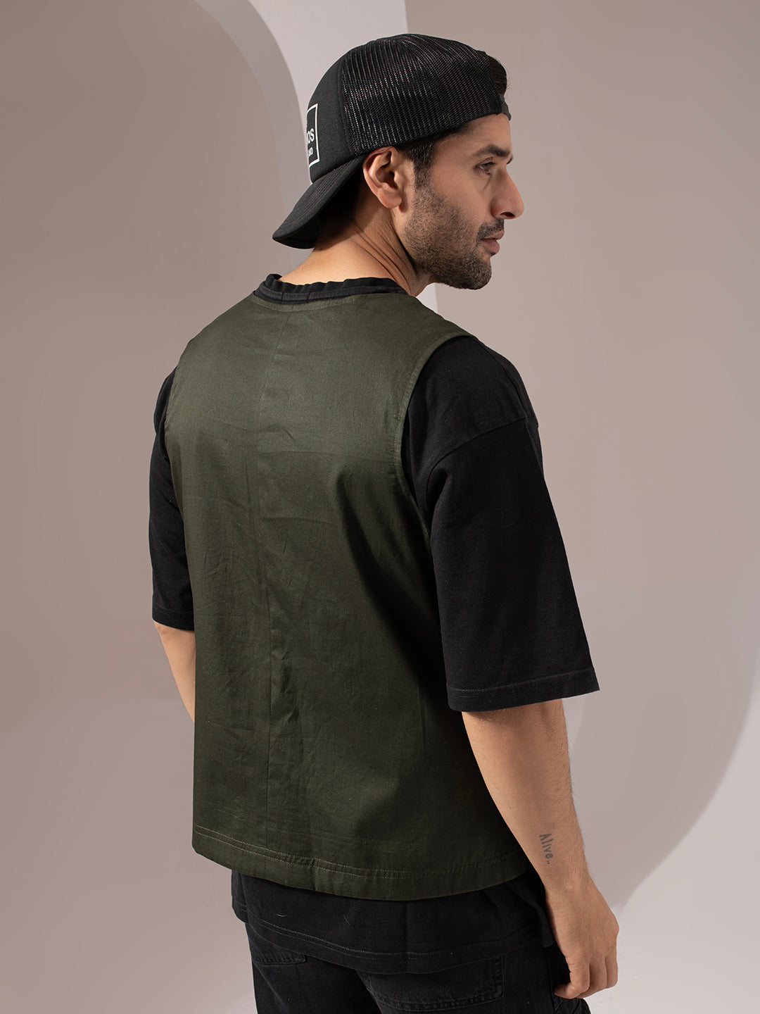 Green Cargo Vest