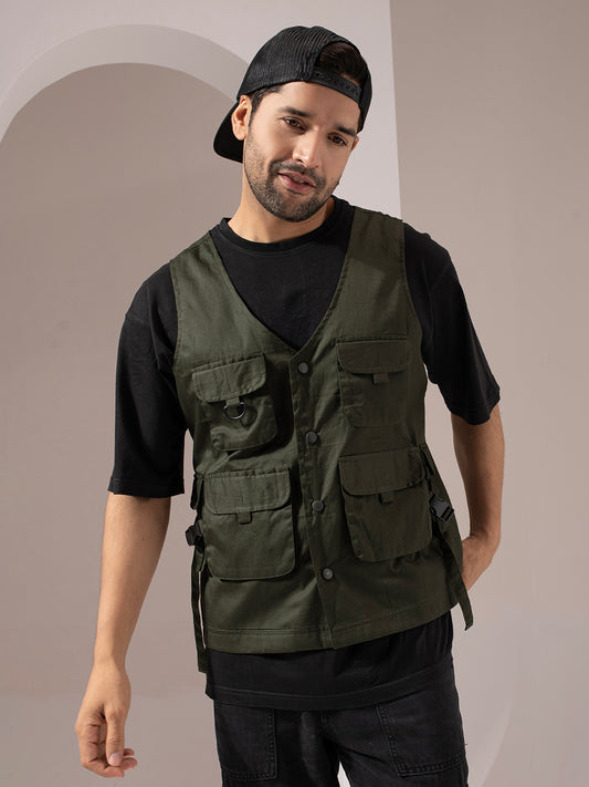 Green Cargo Vest