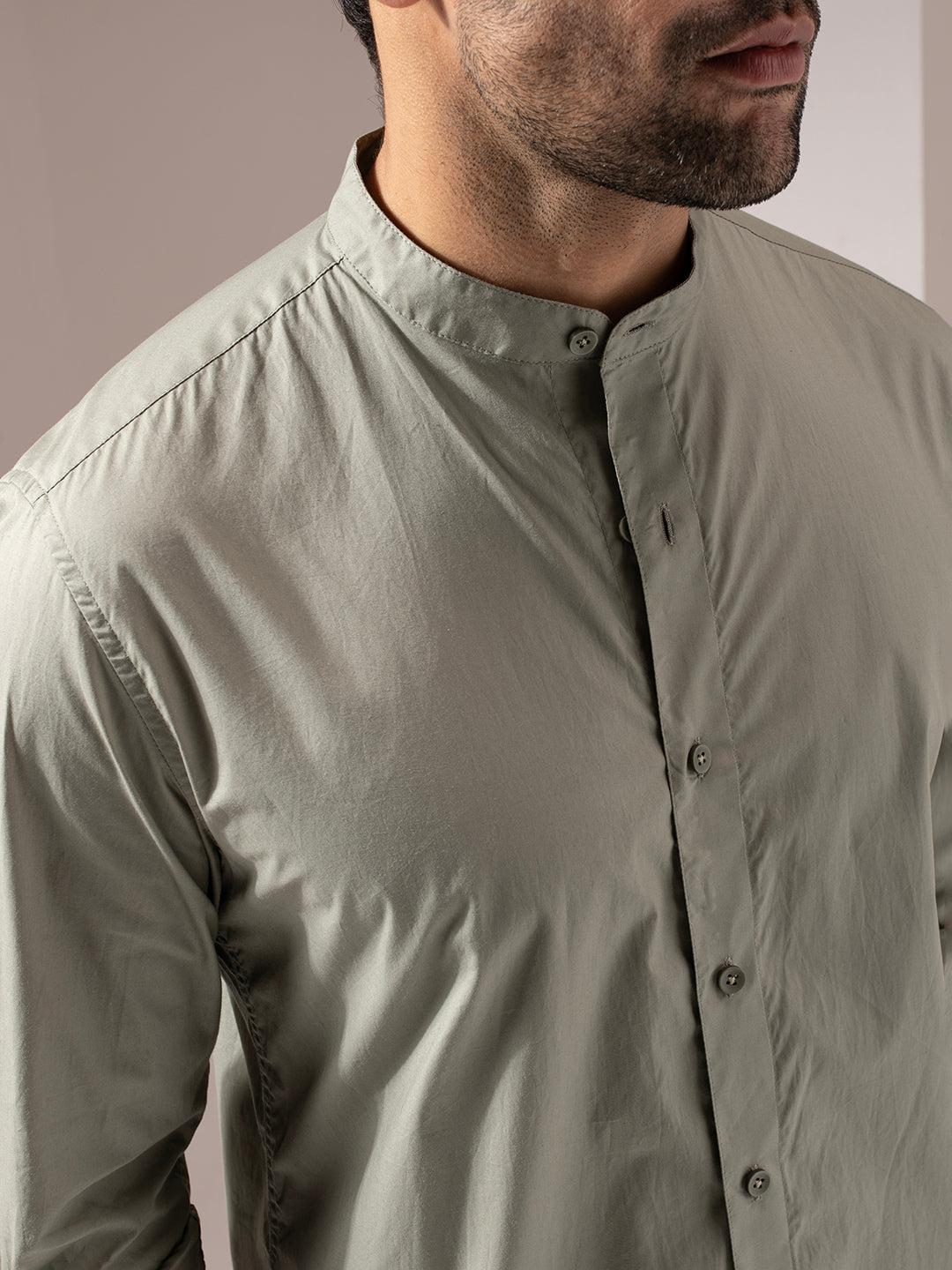 Pastel Pista Solid Cotton Shirt