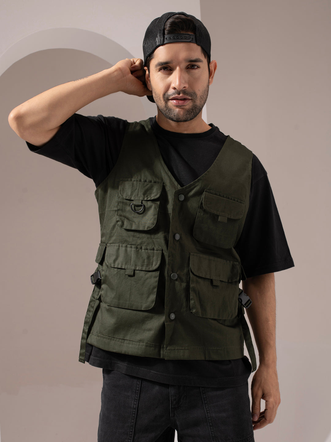 Green Cargo Vest