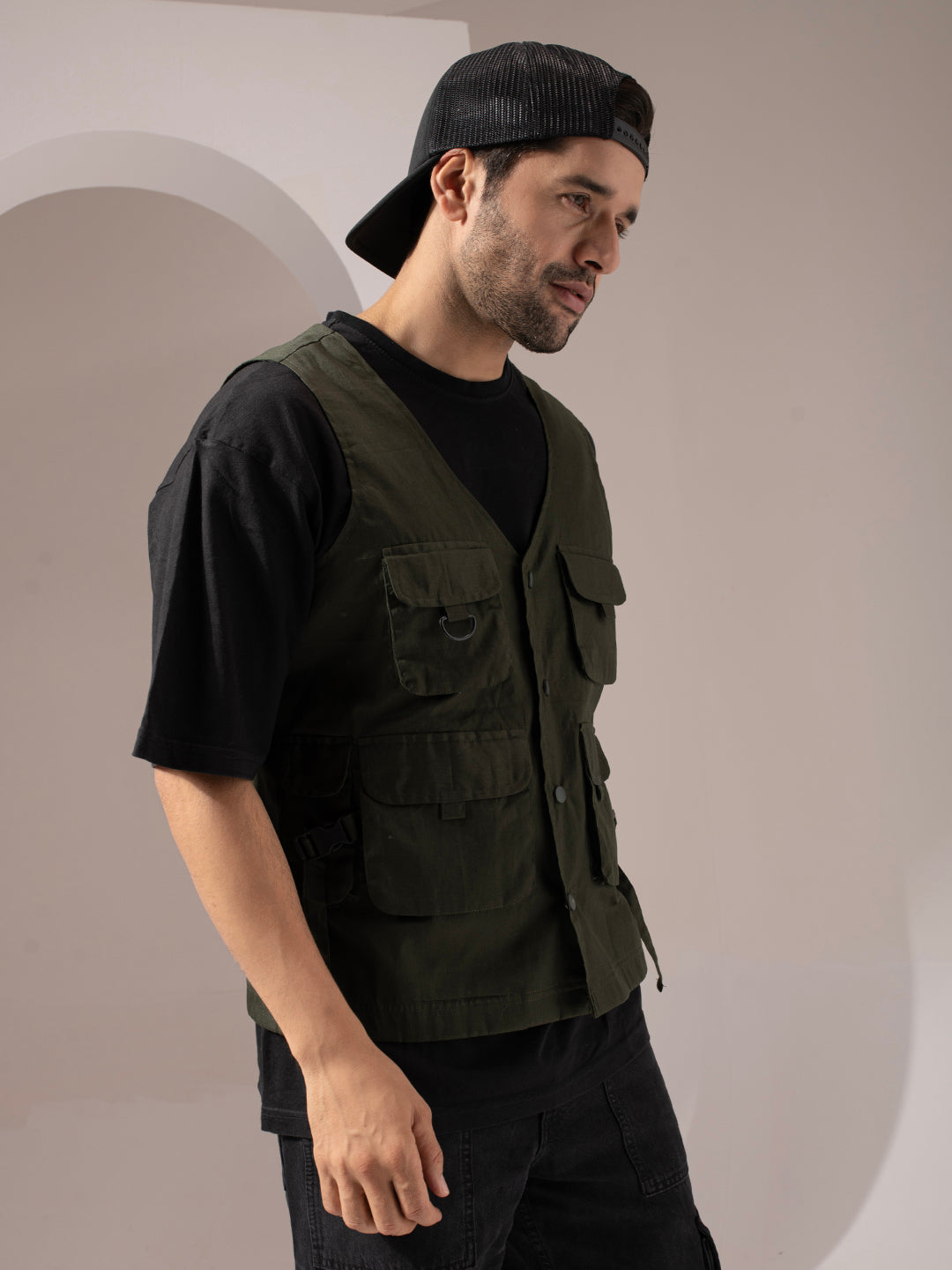 Green Cargo Vest