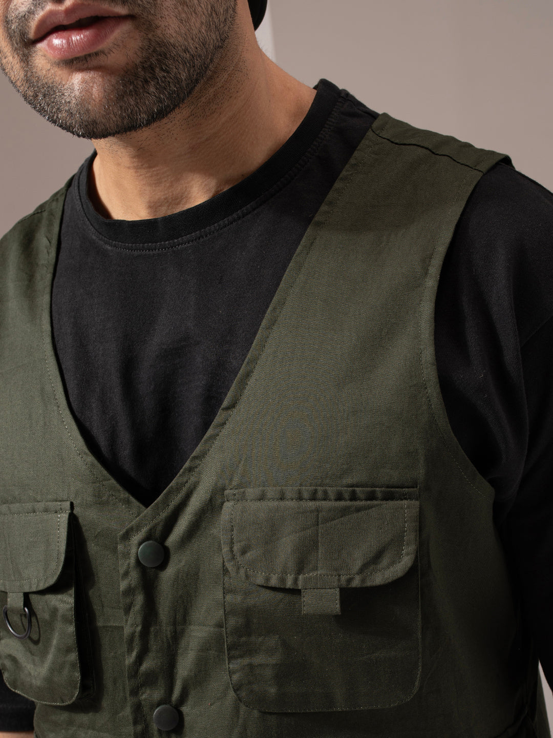 Green Cargo Vest