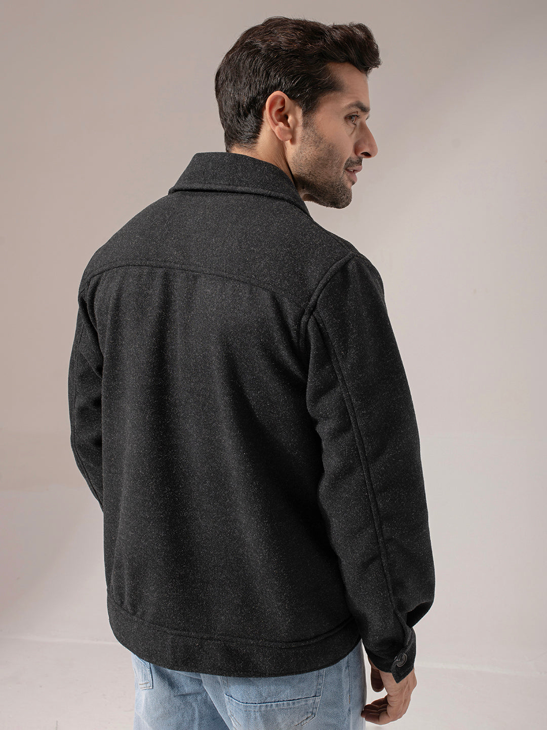 Dark Gray Solid Jacket