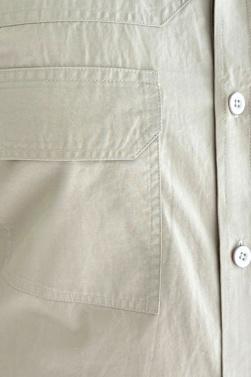 Beige Utility Regular Fit Shirt